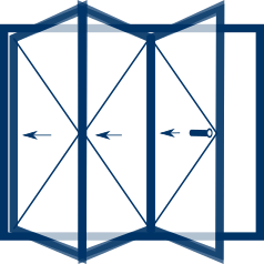 10 Ventana plegable acordeón WINDARQ icono azul