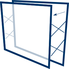 11 Ventana proyección paralela lateral WINDARQ icono azul