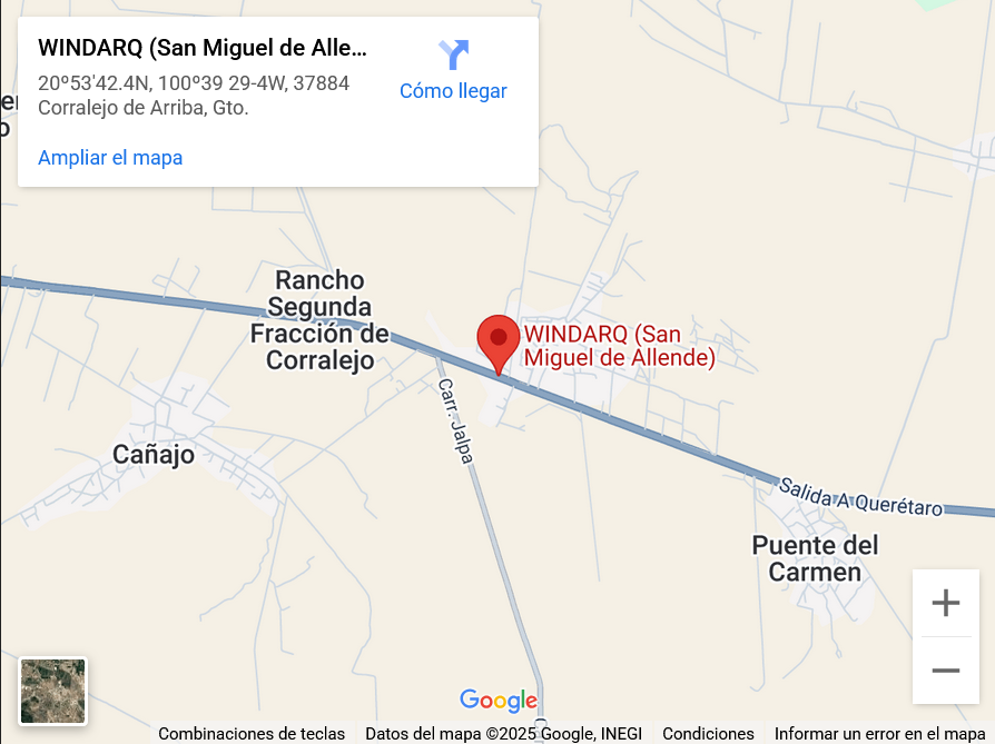 Mapa sucursal San Miguel de Allende